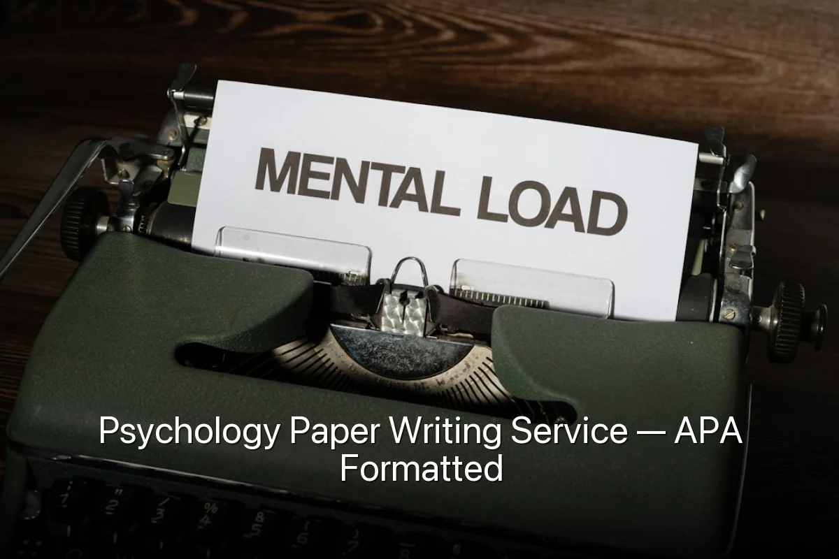 Psychology Paper Writing Service — APA Formatted