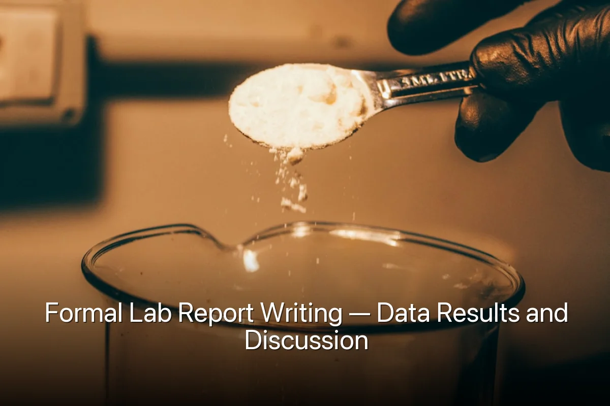 Formal Lab Report Writing — Data Results and Discussion