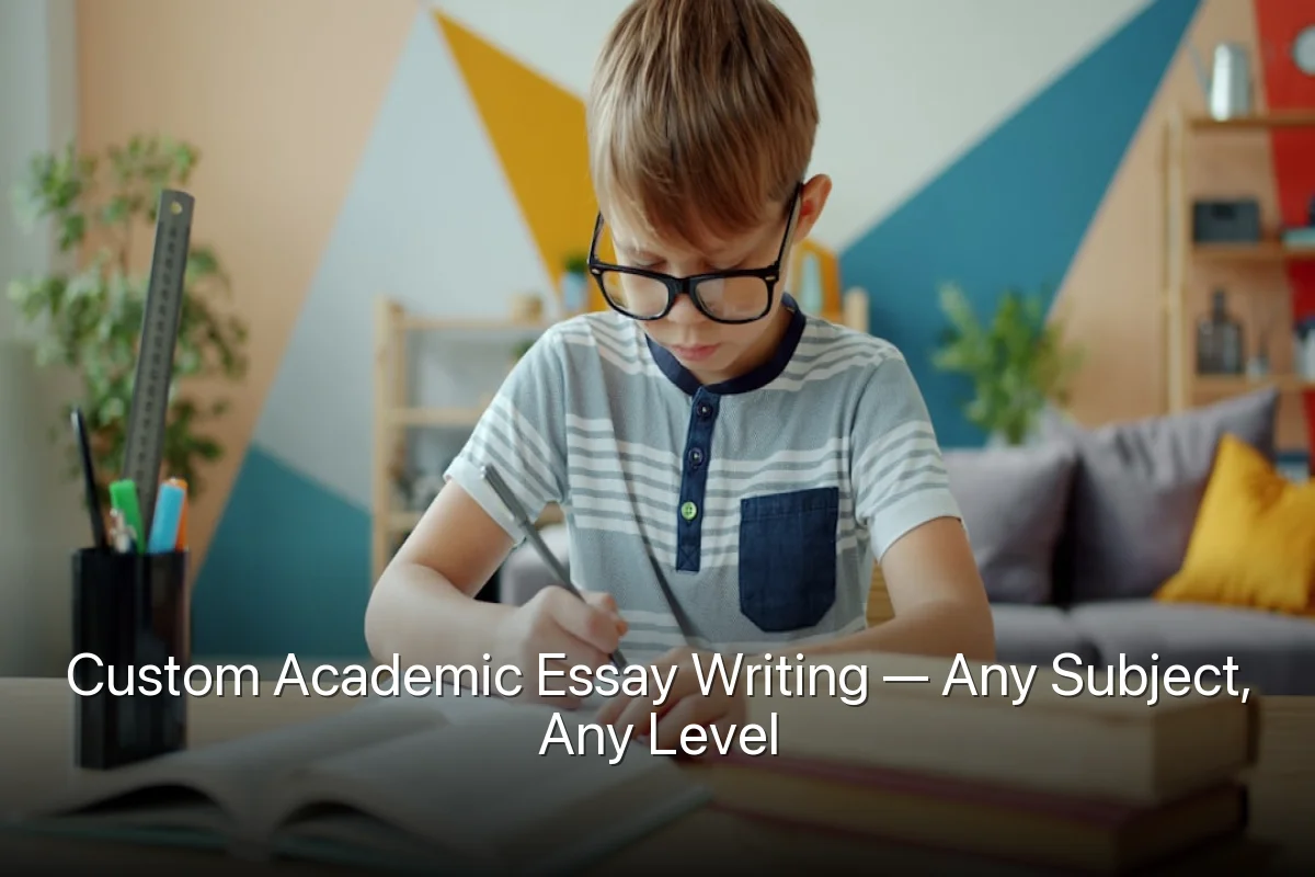 Custom Academic Essay Writing — Any Subject, Any Level
