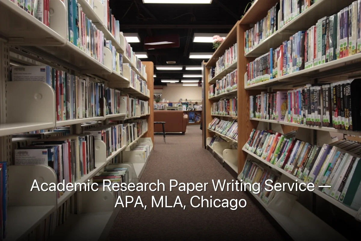 Academic Research Paper Writing Service — APA, MLA, Chicago